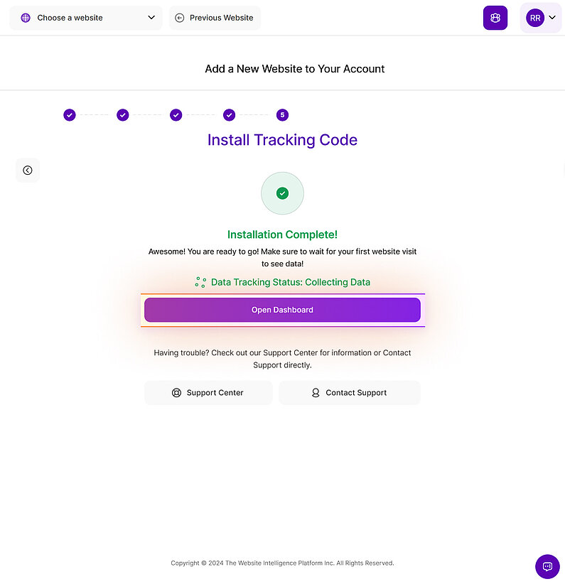 Installation abgeschlossen