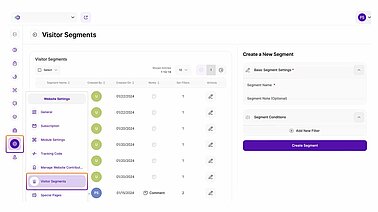 Create Visitor Segment Create Visitor Segment