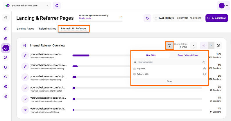 How to Filter Internal URL Referrers How to Filter Internal URL Referrers