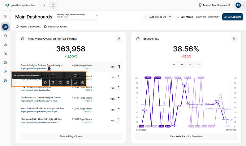 URL Context Action Menu Options URL Context Action Menu Options