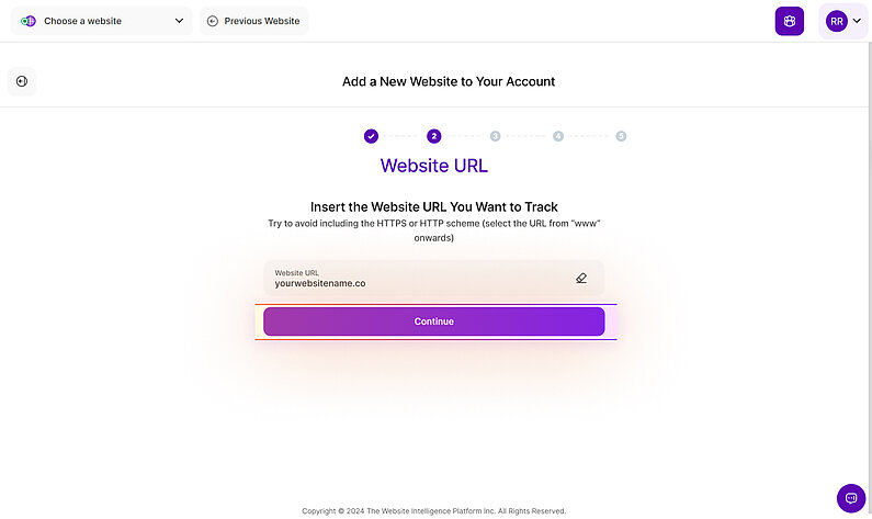 fügen Sie Ihre neue Url ein
