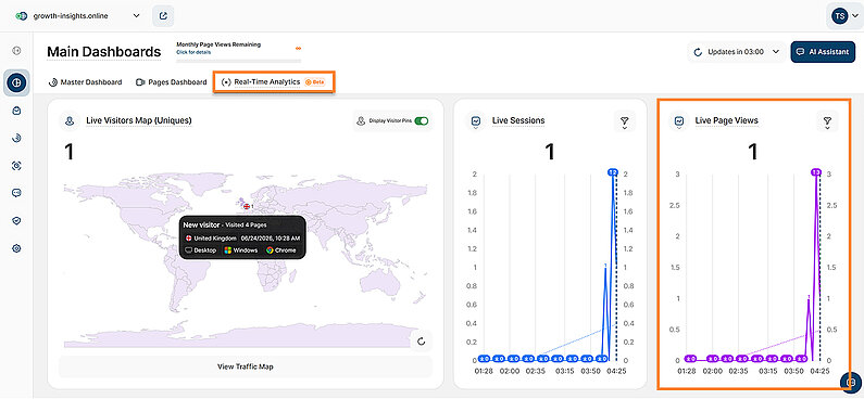 Real-Time Page Views Overview