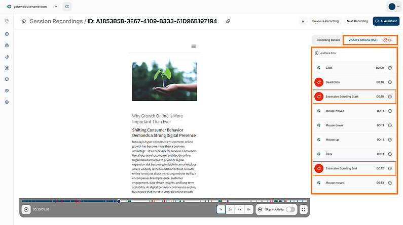 Analyzing Behavior Events
