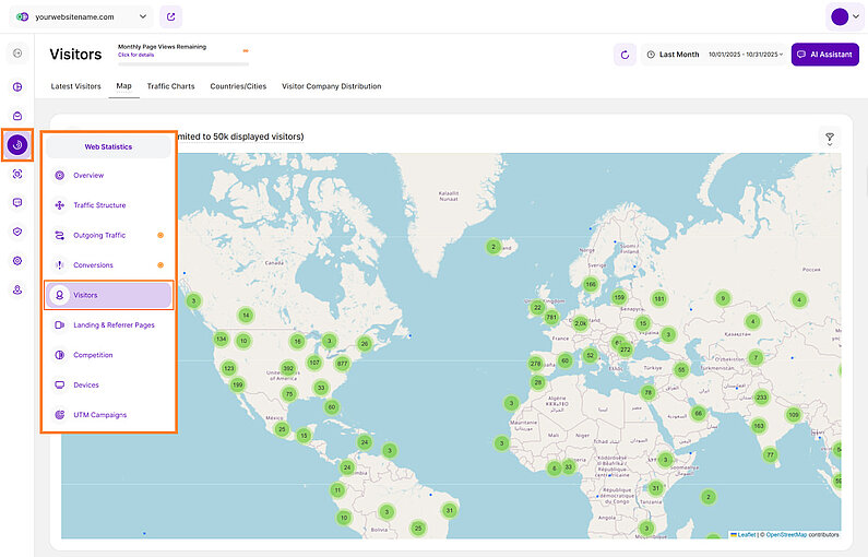 Easily See Your Global Visitor Locations Easily See Your Global Visitor Locations